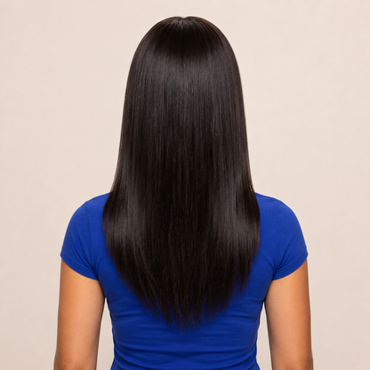 Sara | Soft Black Human Hair Wig